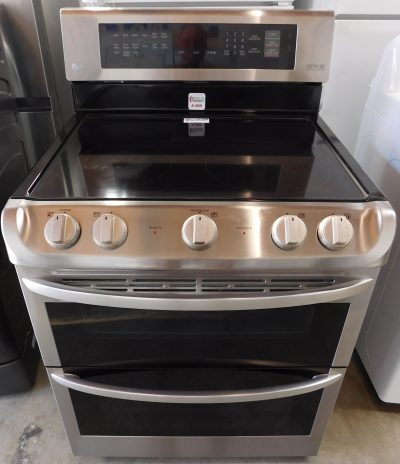 STOVE- 30 INCH (5 BURNER) (CONVECTION) LG ELECTRIC GLASS TOP STOVE A-289