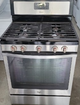 STOVE- WHIRLPOOL (CONVECTION) (BLACK & STAINLESS STEEL) - GAS- PRODUCT ID#A-655V - Image 3