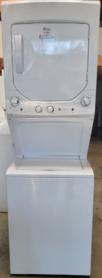 STACK GENERAL ELECTRIC WASHER & DRYER (24 INCH- 220 VOLT ELECTRIC) A-528V
