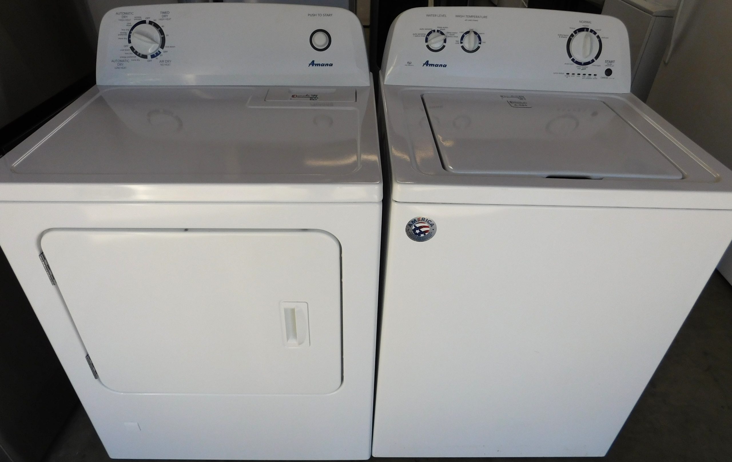 AMANA - WASHER AND GAS DRYER (SUPER CAPACITY) - SET PRODUCT ID#A-484