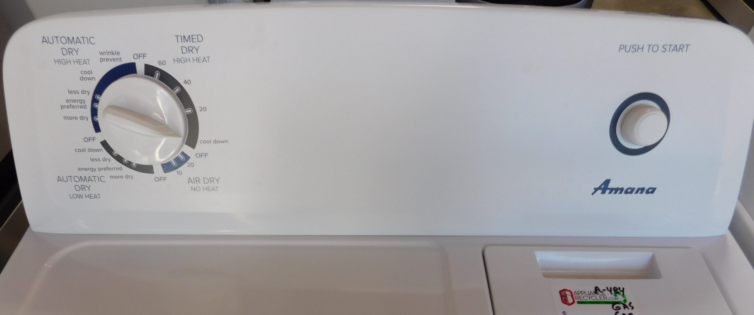 AMANA - WASHER AND GAS DRYER (SUPER CAPACITY) - SET PRODUCT ID#A-484 - Image 5