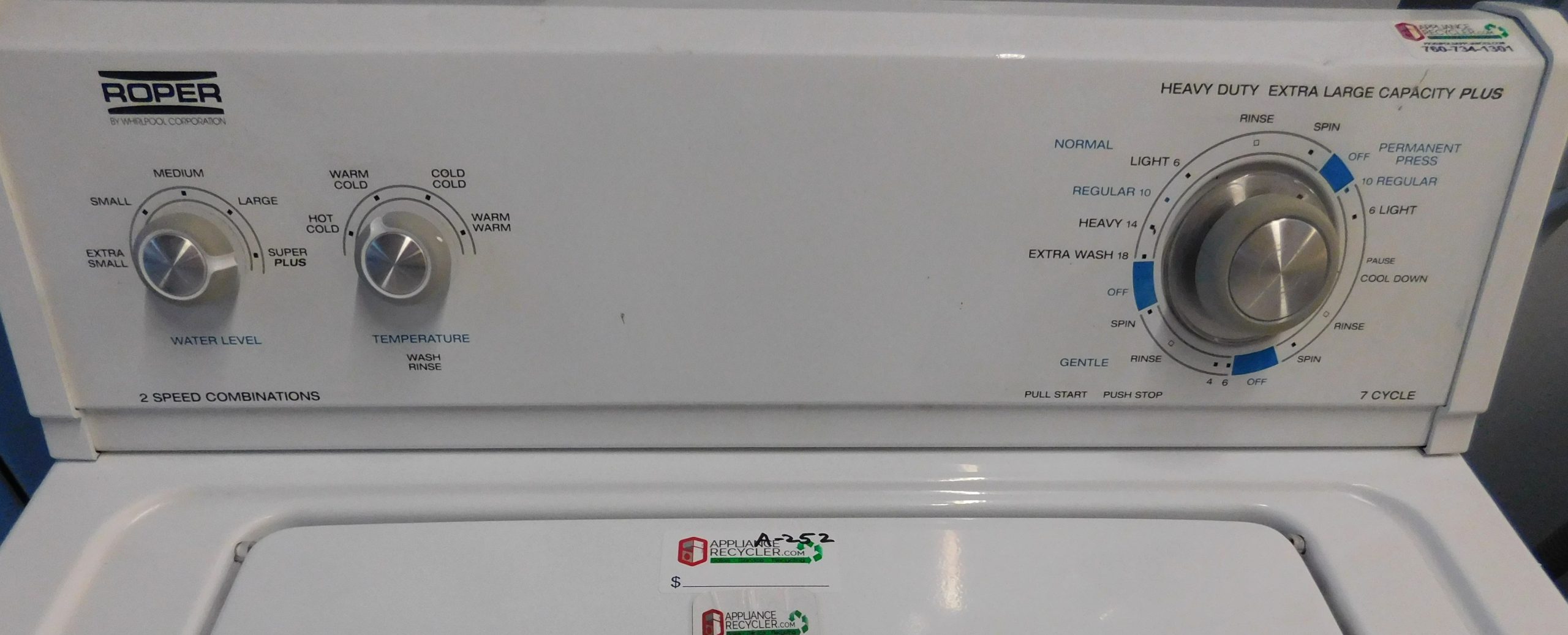 SUGGESTED SET- SUPER CAPACITY - ESTATE WASHER AND MAYTAG GAS DRYER- SET PRODUCT ID#A-252 & A-411 - Image 5