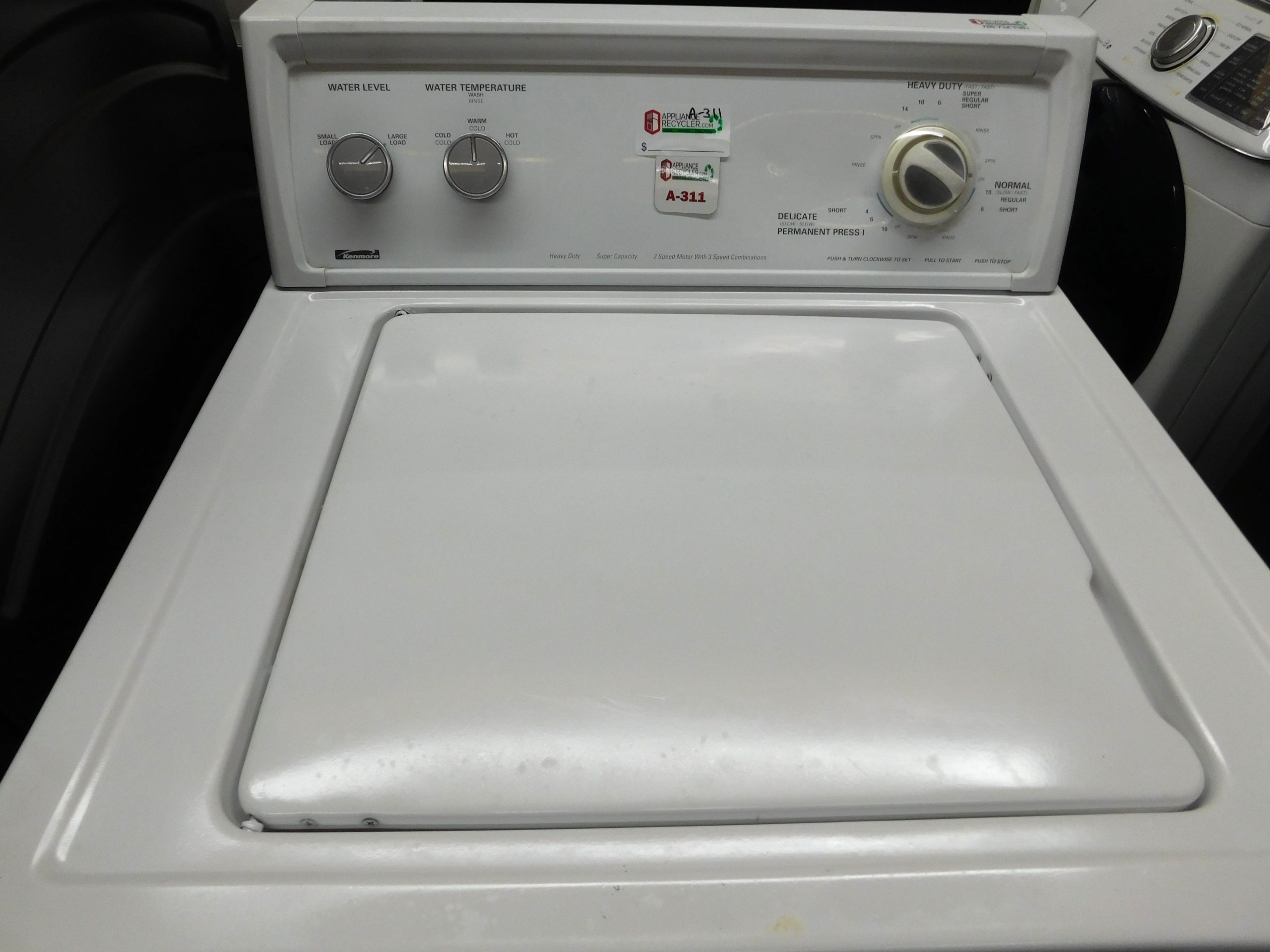 KENMORE WASHER- KING SIZE CAPACITY- HEAVY DUTY WASHER- PRODUCT ID#A-311 - Image 2