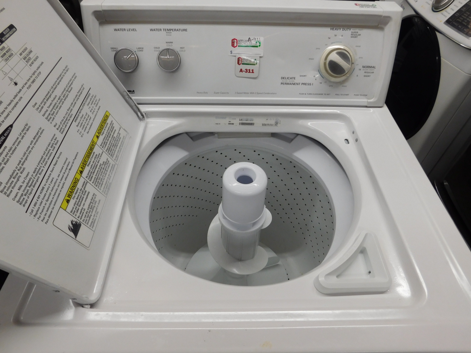 KENMORE WASHER- KING SIZE CAPACITY- HEAVY DUTY WASHER- PRODUCT ID#A-311 - Image 5